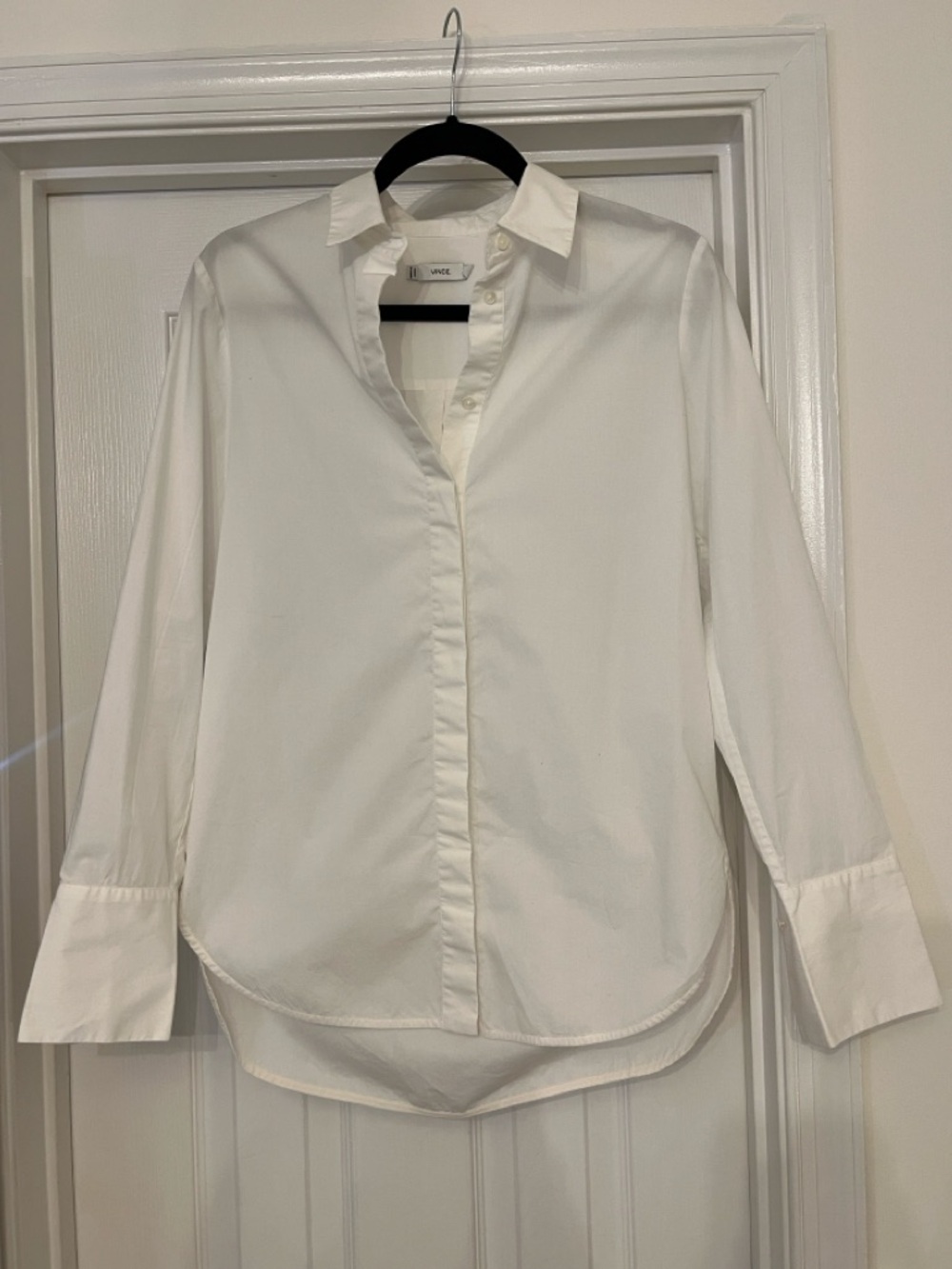 Vince white button up cotton shirt